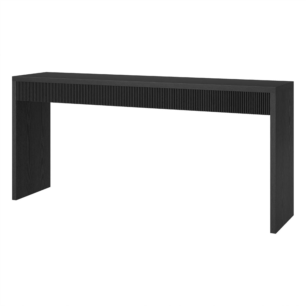 Henn&Hart 64" Rectangular Fluted Console Table, Ribbed Entryway Tabl...