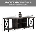 GAZHOME TV Stand for TV up to 65 Inches, TV Cabinet with Open Storage, TV Console Unit with Shelving for Living Room, Entertainment Room, Gray