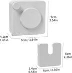 JOOM Retractable Clothesline Heavy Duty Clothes Drying Laundry Line Wall Mounted Easy Hanging Clothes Drying Laundry Line Retracting Hanging Lock to Prevent Sagging (Square,White)
