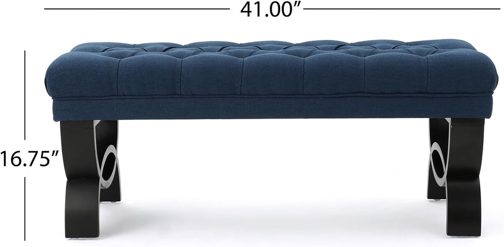 Merax 41” Upholstered Entryway Bench, End of Bed Ottoman Seat with Solid Wood...