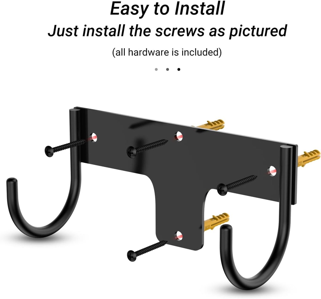 ORLESS Ironing Board Holder Wall Mount, Ironing Board Hanger, Iron Board Holder, Small Y or T Leg Iron Board Hook Wall Mount for Laundry Rooms, 6 Inch(Black)