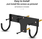 ORLESS Ironing Board Holder Wall Mount, Ironing Board Hanger, Iron Board Holder, Small Y or T Leg Iron Board Hook Wall Mount for Laundry Rooms, 6 Inch(Black)