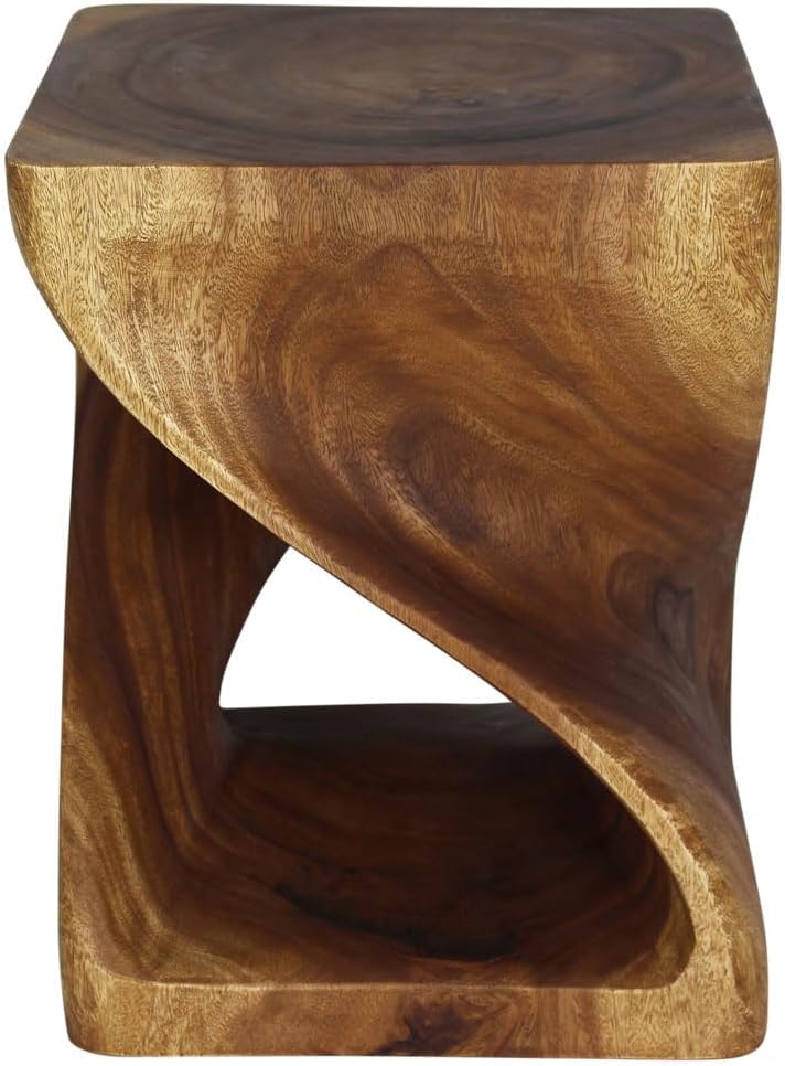 Haussmann Original Twist Side Table, Walnut, 18x18x23 in