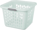 Sterilite Laundry Basket, Plastic Clothes Hamper, Large Square Bin with Comfort Grip Handles and Reinforced Rim, 1.5 Bushel Capacity, White, 24 Pack