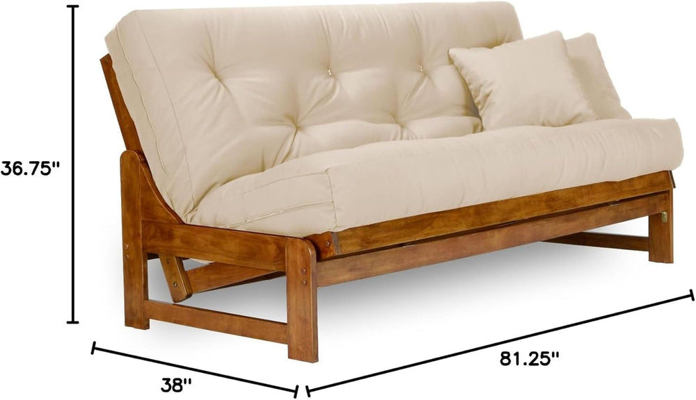 Nirvana Futons Arden Futon Set - Queen Size, Frame, 8" Mattress, Twill K...