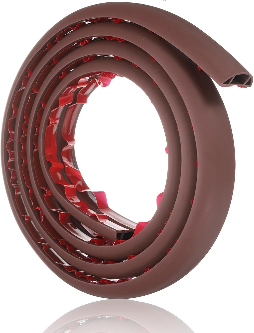 HARFINGTON 6ft Cord Cover Floor W0.6 x H0.33 Inner Channel PVC Hide Extension Cable Floor Wire Hider Wire Covers Protector for Prevent Cable Trips Cables Management, Coffee
