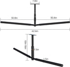 TRUSOON Double Kayak/Ladder Ceiling Storage Rack, Hi Port 2 Ladder Hanger Overhead Garage Kayak Ladder Rack, Holds 200 lbs, Adjustable Height Design, Black