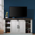 Farmhouse TV Stand for 60inch Television Stand, Entertainment Center with Storage Cabinet and Sliding Barn Doors & Adjustable Shelves, Rustic Media Console Table for Living Room