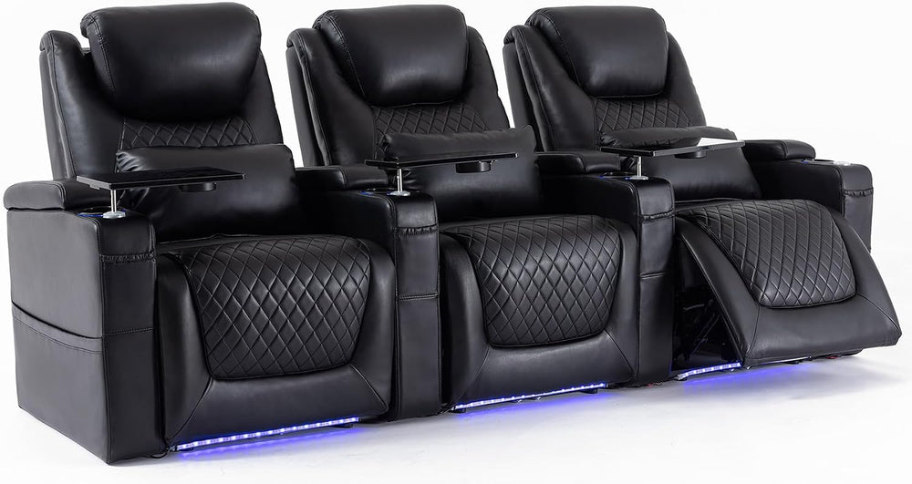 Airadlis Home Theater Seating Seats, Theater Recliner Chair Sofa Game Movie T...
