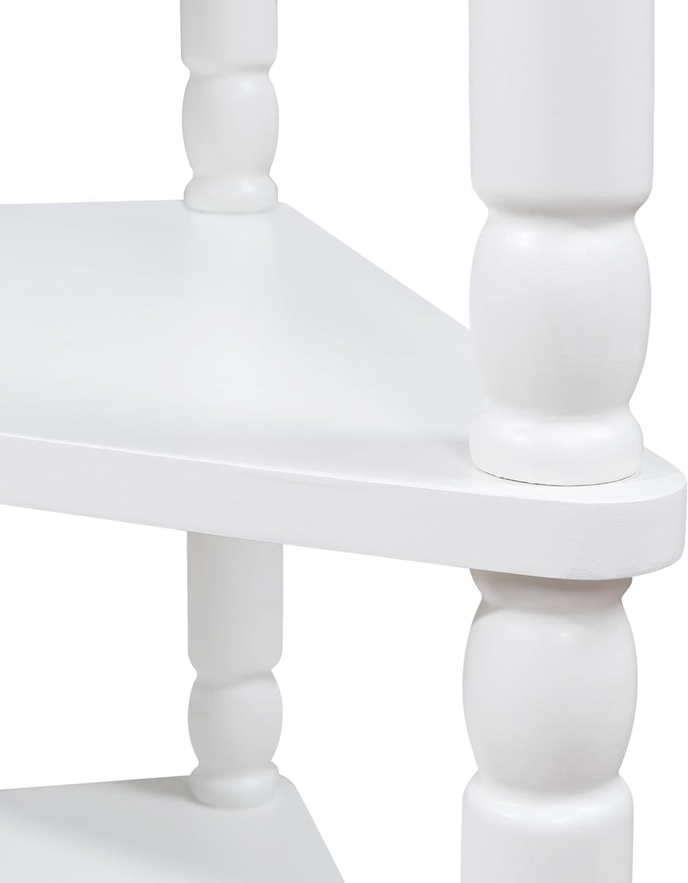 Small Triangle Corner Table Wood Corner Side Tables with Drawer & 2 Open ...