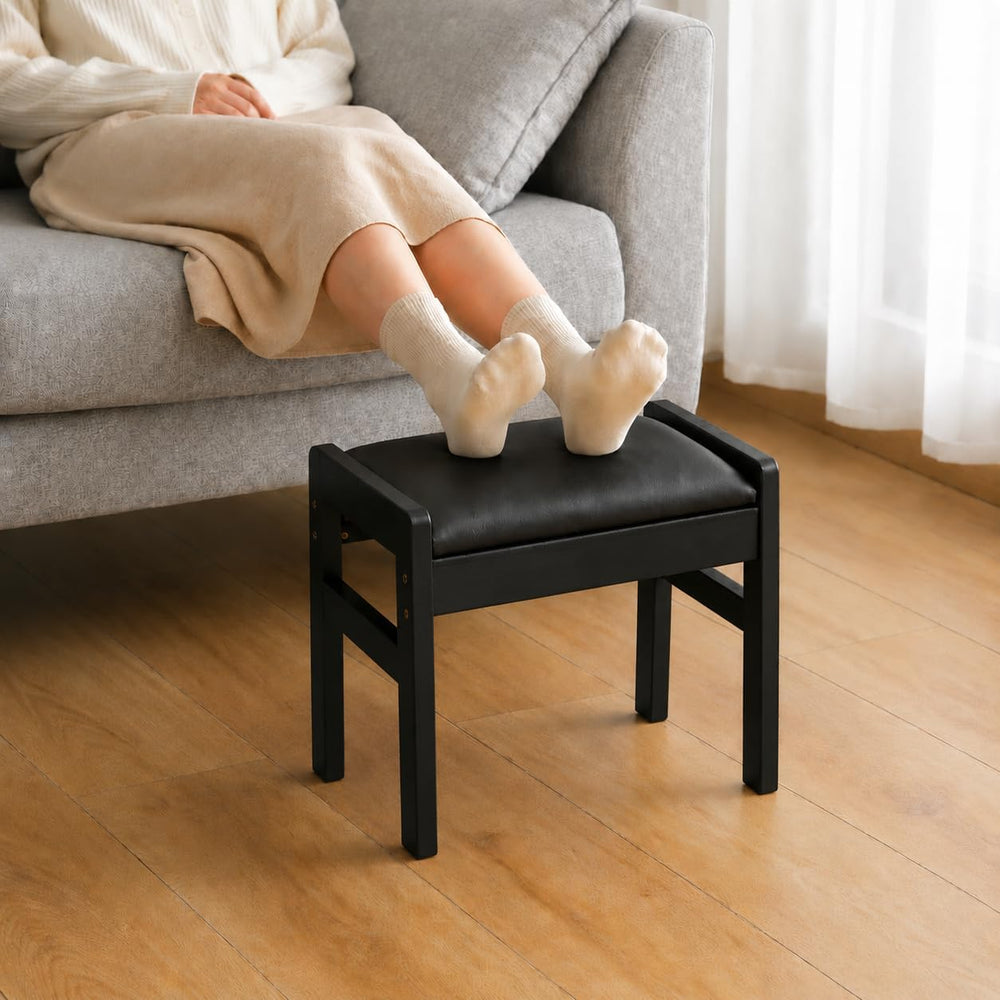 BAMBOOHOMIE Foot Stool Ottoman, Modern Vanity Stool Chair for Makeup with Rem...