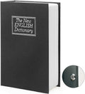 Large Diversion Book Safe Storage Box (Size 10.5"×8"×2.6") With Security Key Lock, Dictionary Secret Hidden Safe (Black Dictionary-Key)