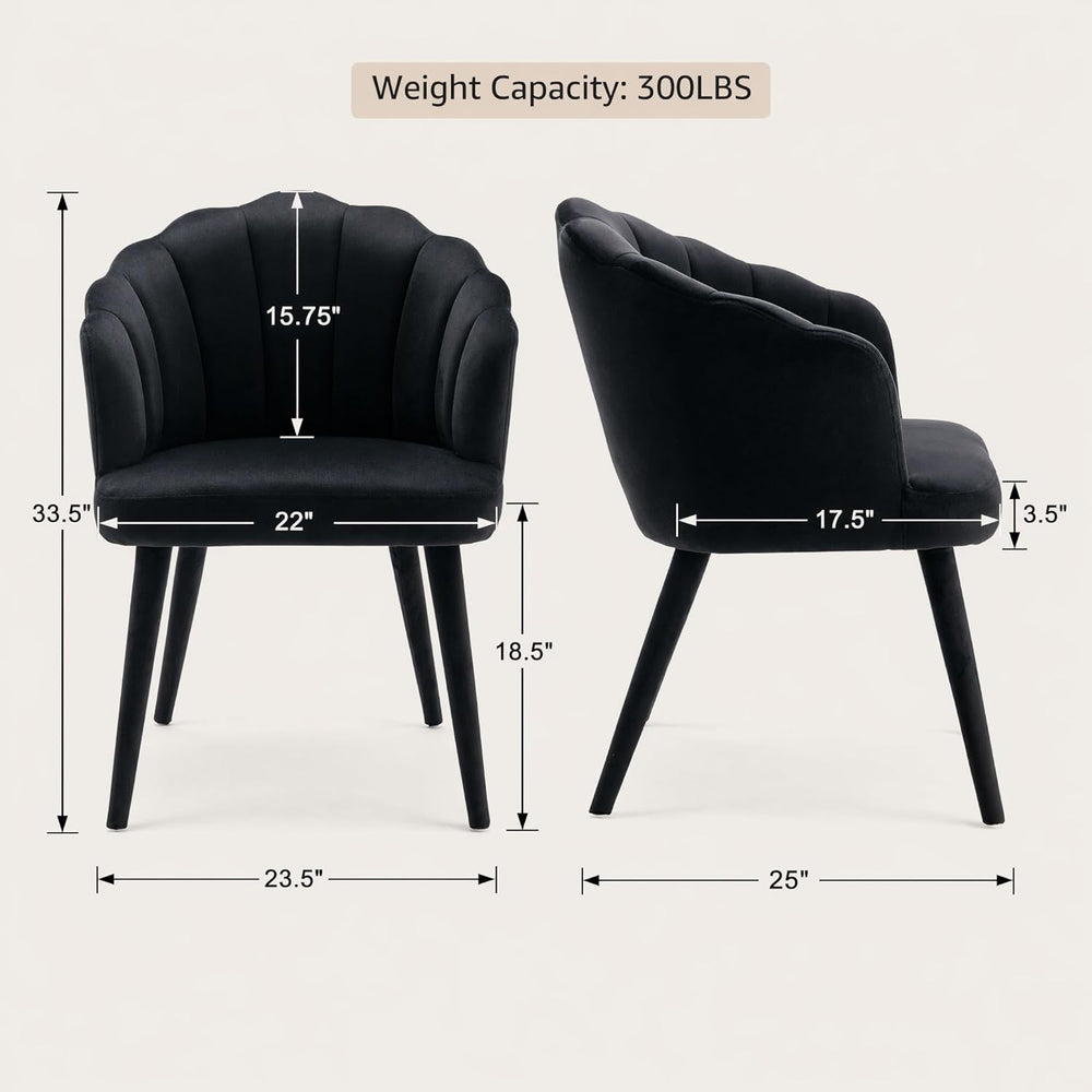 Hyfirm Velvet Dining Chairs Set of 4, Upholstered Modern Kitchen Dining Chair...