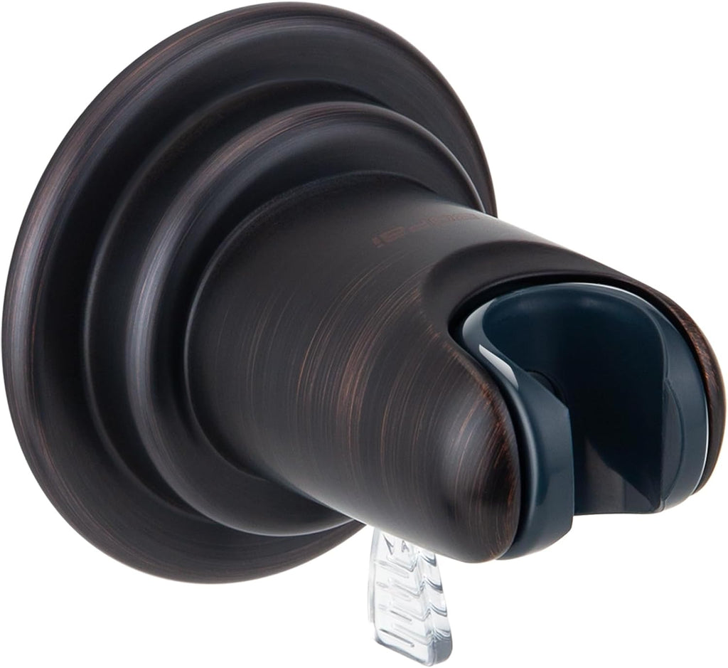 BOPai Suction Cup Shower Head Holder for Handheld Shower – No Drill, for Smooth Surfaces Only, Adjustable 20°, Oil Rubbed Bronze