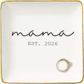 Mama 2026-Baby Shower Christmas Gift for New Mom-Mothers Day Gift for Mom-First Time Mom-Mama to Be-Jewelry Tray Trinket Holder Ring Dish-New Mother Present