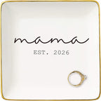 Mama 2026-Baby Shower Christmas Gift for New Mom-Mothers Day Gift for Mom-First Time Mom-Mama to Be-Jewelry Tray Trinket Holder Ring Dish-New Mother Present