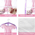 Clear Kids Garment Bags,3 Packs Garment Bag For Dance Costumes With Pockets,Foldable Garment Bags For Hanging Clothes Travel Storage,Dance Garment Bags For Dancers.35" Garment Dance Competition Bag
