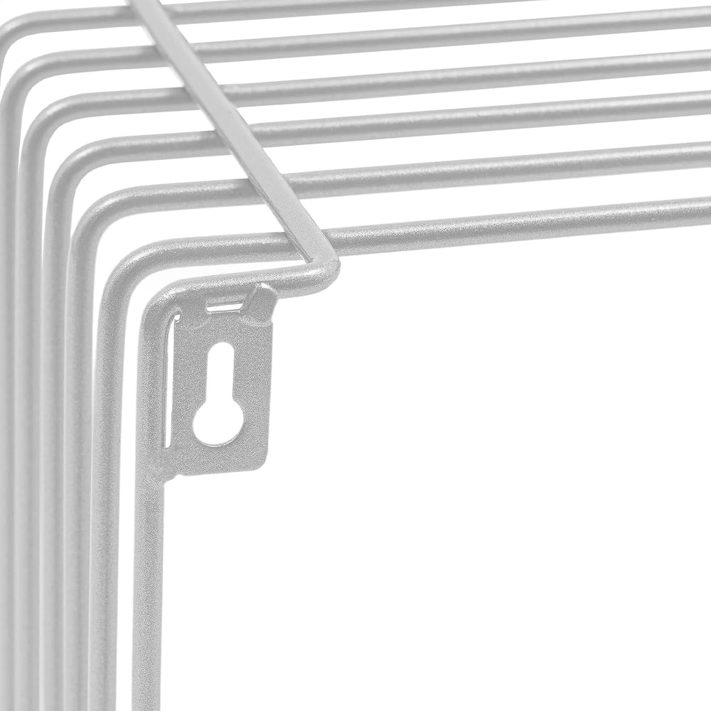 Square Geometry Side Table - Linear Metal End Table with 264 Lbs Capacity, Re...