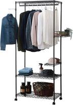 Iris Ohyama CMWR-75183 Metal Rack, Steel Rack, Wardrobe, Rack-Included, Brown, Width 29.5 x Depth 17.7 x Height 71.7 inches (75 x 45 x 182 cm), Load Capacity 220.5 lbs (100 kg)