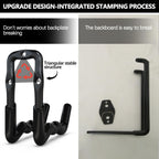 3-H Heavy Duty Garage Hooks 6 Pack, One-Piece Construction Garage Wall Hooks, Garage Hanger & Organizer Wall Mount for Ladders, Bikes, Chairs, WeedEaters, Shovels, Garden Tools (Black)