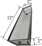 HAHIYO Stackable Mesh Tray Cup 12 x 3 x 2 inches Sturdy Container for Desk Drawer Organizer Collection for Home Office School kitchen Soft Foam Feet No Sharp Edges 2 Pack Black