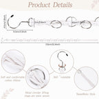 SNOWSTAR Macrame Hair Claw Clip Organizer with Rotating Hook and 20 Metal Rings,Hanging Hair Clip Holder and Storage for Women Girls,Claw Clips Hanger Home Decor for Wall,Door,Closet