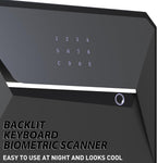 Y-Series Fingerprint Smart Safe Box Security Box with Key,1.2 Cubic,Safety Box for Home