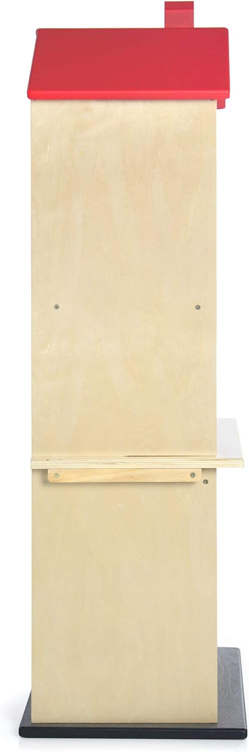 Guidecraft Free Library Exchange Book Stand: 3-Shelf Wooden Storage Bookcase,...