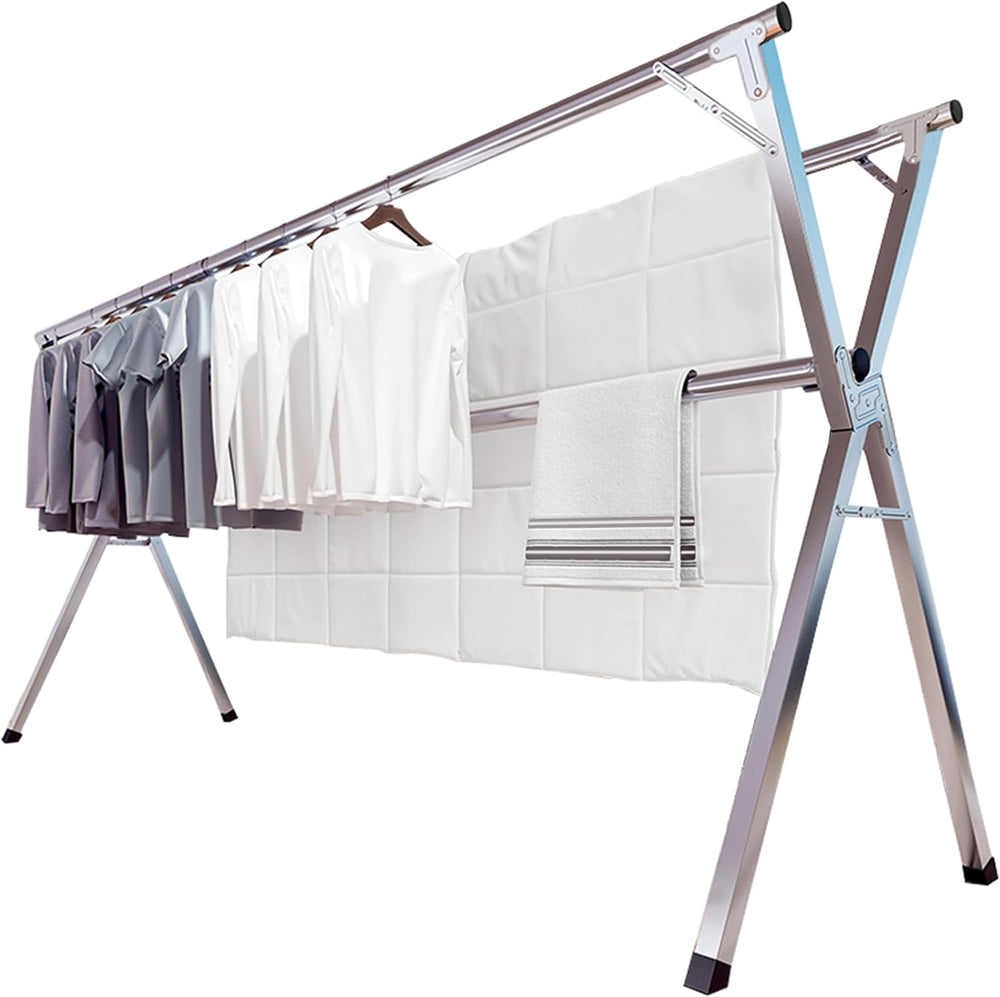 JAUREE 79 Inches Clothes Drying Rack, Drying Rack Clothing Folding Indoor Out...