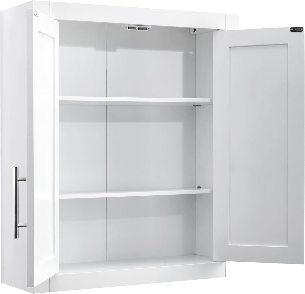 Crosley Furniture Savannah Wall Mounted Bathroom Storage Medicine Cabinet wit...