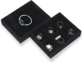 2 PCS Black Velvet Stackable Ring Organizer Tray, Earrings Display Tray Storage, Small Jewelry Trays, Display Storage Holder for Ring Earrings Jewelry (2 Styles)