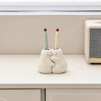 Ceramic Toothbrush Holder for Bathroom, Cute Tooth Brush Holders for Bathroom Countertop Home Office Table Decor