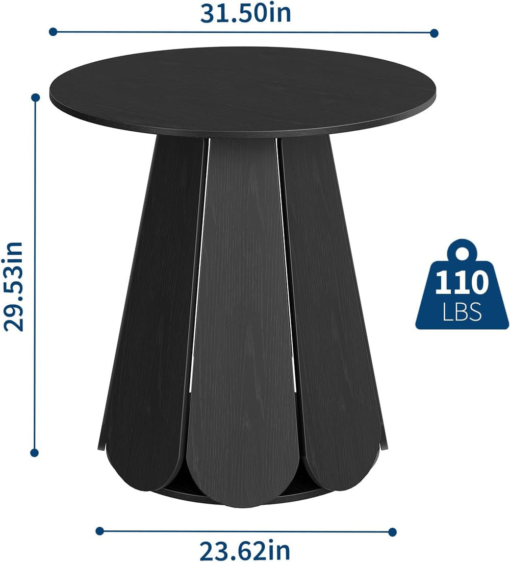 31.5" Round Dining Table, Small Circle Kitchen Table for 2-4 People, Mod...