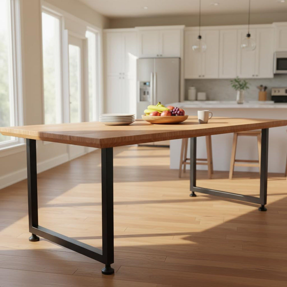 28" Heavy Duty Square Metal Dining Table Legs, 28x28, Set of 2