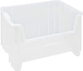 Hudson Exchange 20" x 15" x 12.5" (1 Pack) Plastic Giant Stackable Hopper Bin Container, Clear