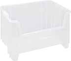 Hudson Exchange 20" x 15" x 12.5" (54 Pack) Plastic Giant Stackable Hopper Bin Container, Clear