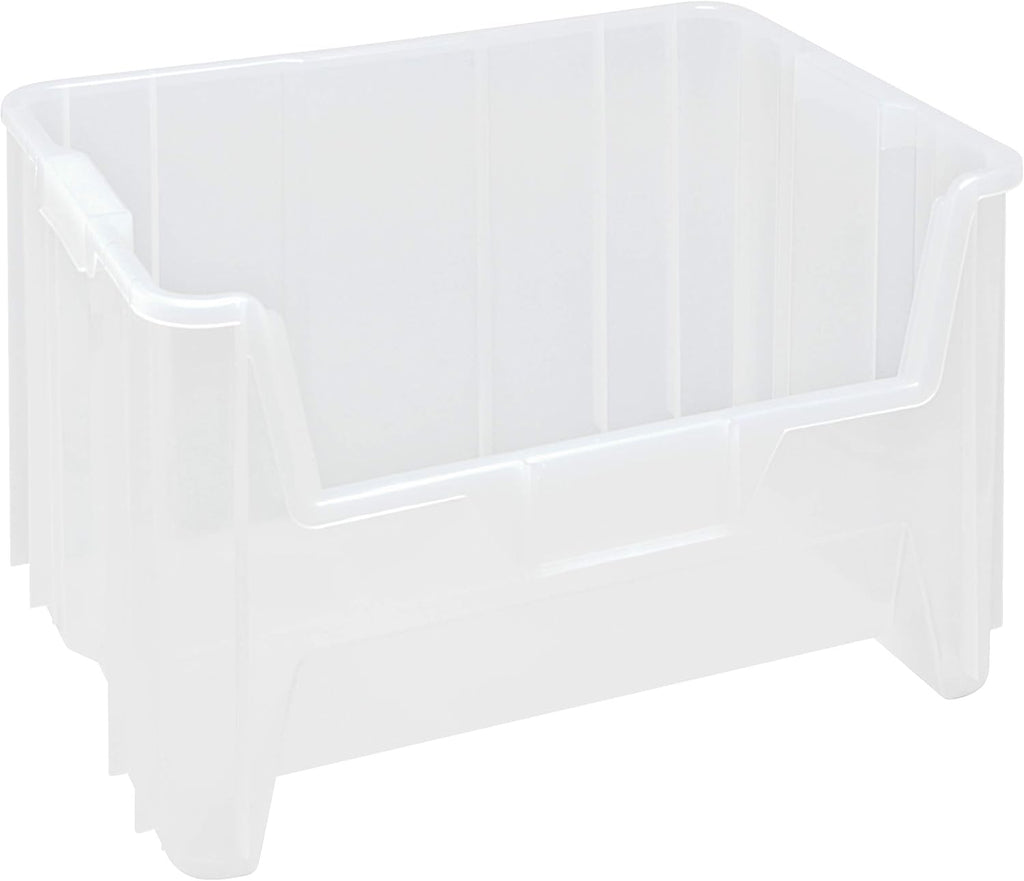 Hudson Exchange 20" x 15" x 12.5" (3 Pack) Plastic Giant Stackable Hopper Bin Container, Clear