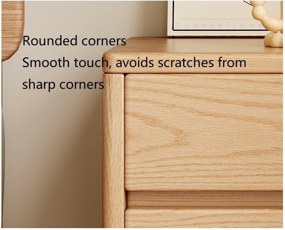 Bedside Table, Nightstand End Table Side Table with 2 Drawers Wood Accent Table with Storage for Bedroom Small Space Living Room Wooden Bedside Table(Brown,45cm/17.7in)