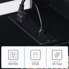 HOOBRO Floating TV Stand with LED Light Power Outlet for TVs up to 65”, Wall Mounted TV Shelf, Modern Media Console Entertainment Center Under TV, for Living Room Bedroom, Black BK34UDDS01G1