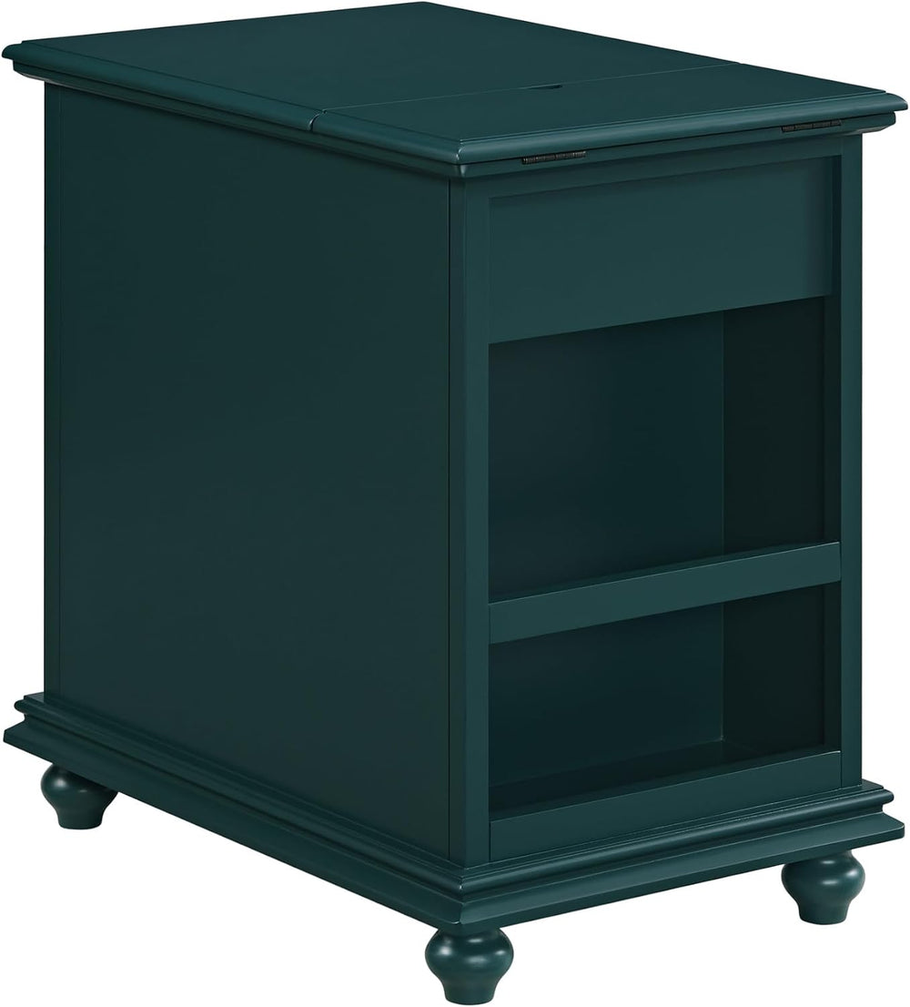 Martin Svensson Home Elegant Chairside End Table with Power — 24″W x 16″D x 2...