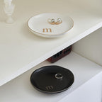 Lolalet Handmade Ceramic Ring Dish Jewelry Tray Plate with Initial, Small Personalized Monogram Gift for Women Girls, Graduation,Hostess, Engagement, Bridal Shower, Maid of Honor, Bridesmaid, Birthday