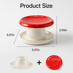 Mushroom Jewelry Ring Holder for Women, Handmade Ceramic Decorative Jewelry Tray Trinket Dish for Rings Earrings Necklace, Engagement Birthday Mushrooms Gifts for Women Mom, Cottagecore Decor