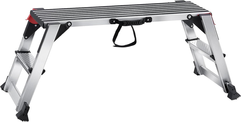 VEVOR Folding Work Platform, 40"×12"×20" Aluminum Drywall Stoo...