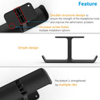 Upgraded Headphone Stand Hanger,Headset Holder Mount, Hook of Double Hanging Design with Strong Adhesive Tape for Headphones,H02U-Black-1PCS(Double Hanging)