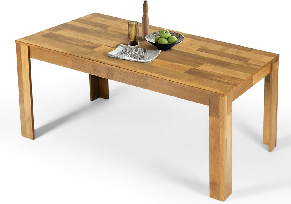 71" Kitchen Dining Table for 6-8, Farmhouse Wood Rectangular Dinner Table