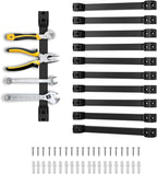 12" Magnetic Tool Holder, 10 Packs Storage Strips Tool Magnet Bar PVC Coated for Garage Organizer Mounted Hanging Strip,Heavy Duty of Magnetic Holder Easy to Install