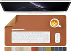 Cork Desk Mat - Dual-Sided Desk Pad for Office and Home - Desk Organization and Accessories - Ideal for Large Mouse Pad and Desk Mats on Top of Desks(Brown,27.6"x 13.8")