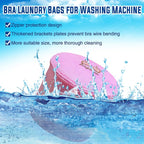 4Pcs Premium Durable Honeycomb Mesh Laundry Bags for Delicates, Large Bra Laundry Bags for Washing Machine, Lingerie Underwear & Intimates Wash Bag 6.7 x 6.7 x 7.5Inches