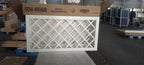 Solid Wood RTA Wall Cabinet with Lattice Panels - Wine Holder & Storage for Bar, Pantry, Cellar & Countertop - Mocha (White, 30'W 12'D 18'H)