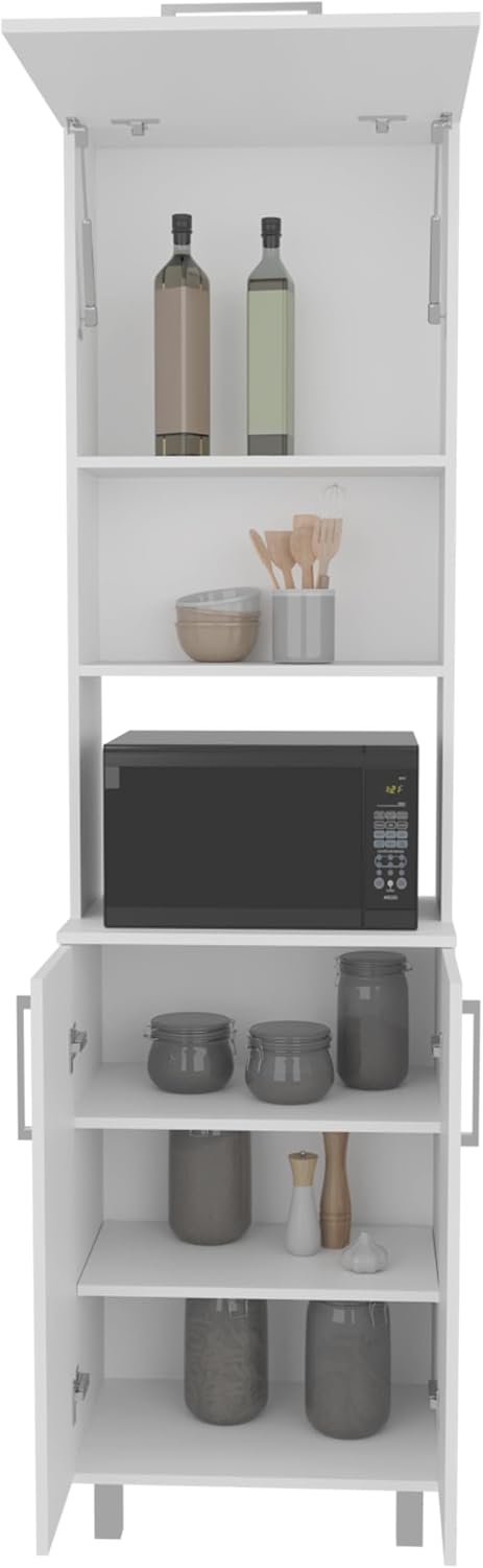 21.7" D*15.4" W*80.3" H Freestanding Storage Cabinet with 4 Sh...